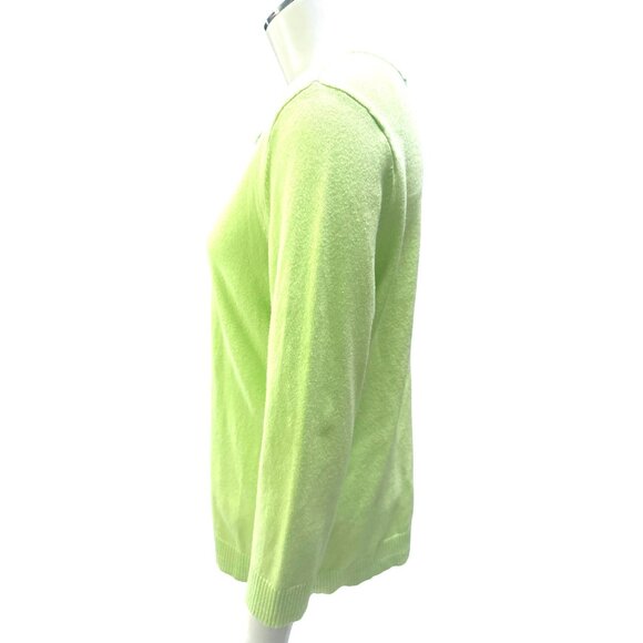 Christopher & Banks Womens Lime Green Button Up Cardigan Sweater Size S - Picture 2 of 8